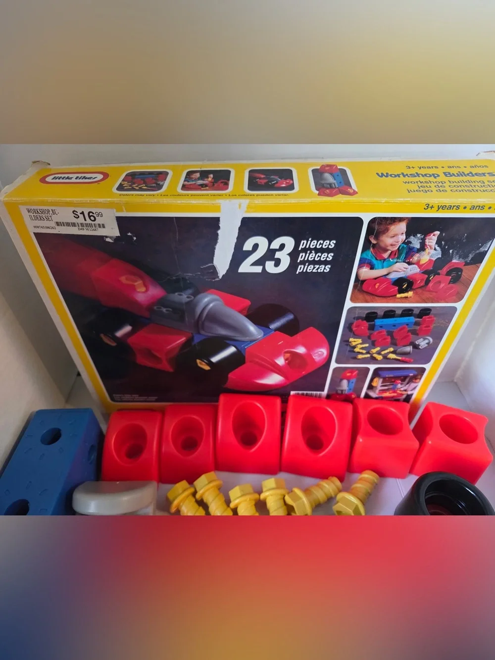 Little Tikes Workshop Builders 0626 Race Car Rocket 1995 Vintage 22 Piece In Box